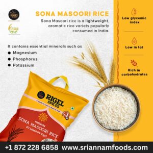 Sona Masoori Rice 20 Lbs